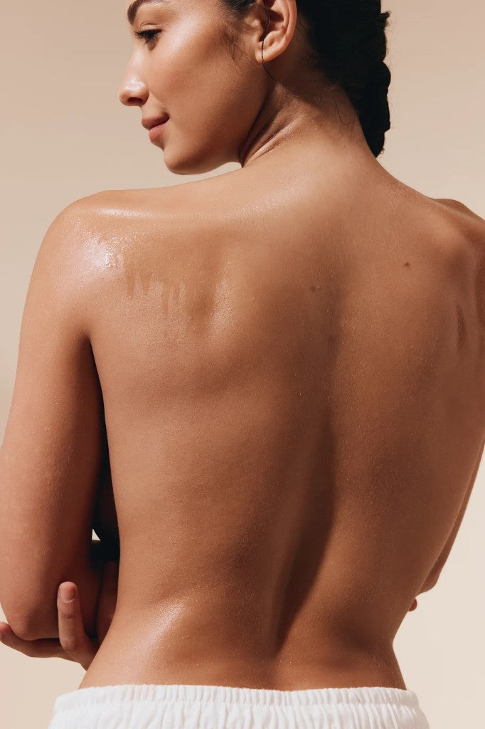 Glowing skin, back and profile