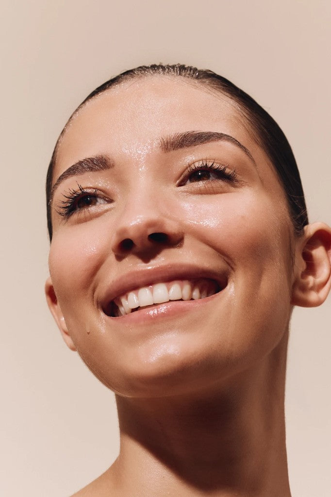 Customer with glowing skin
